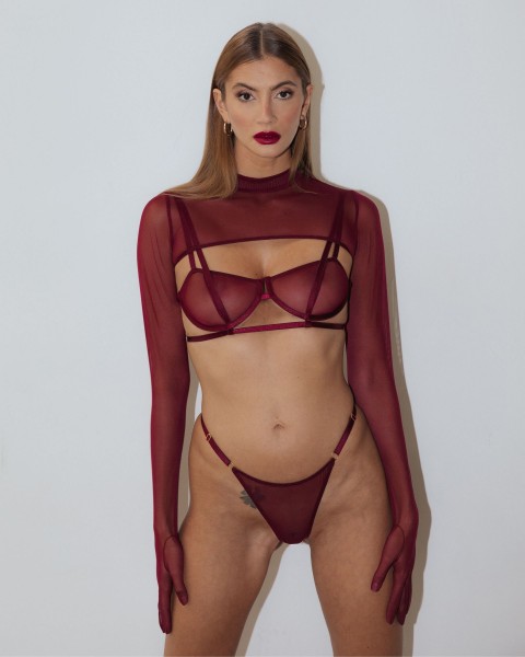 vivien burgundy // top